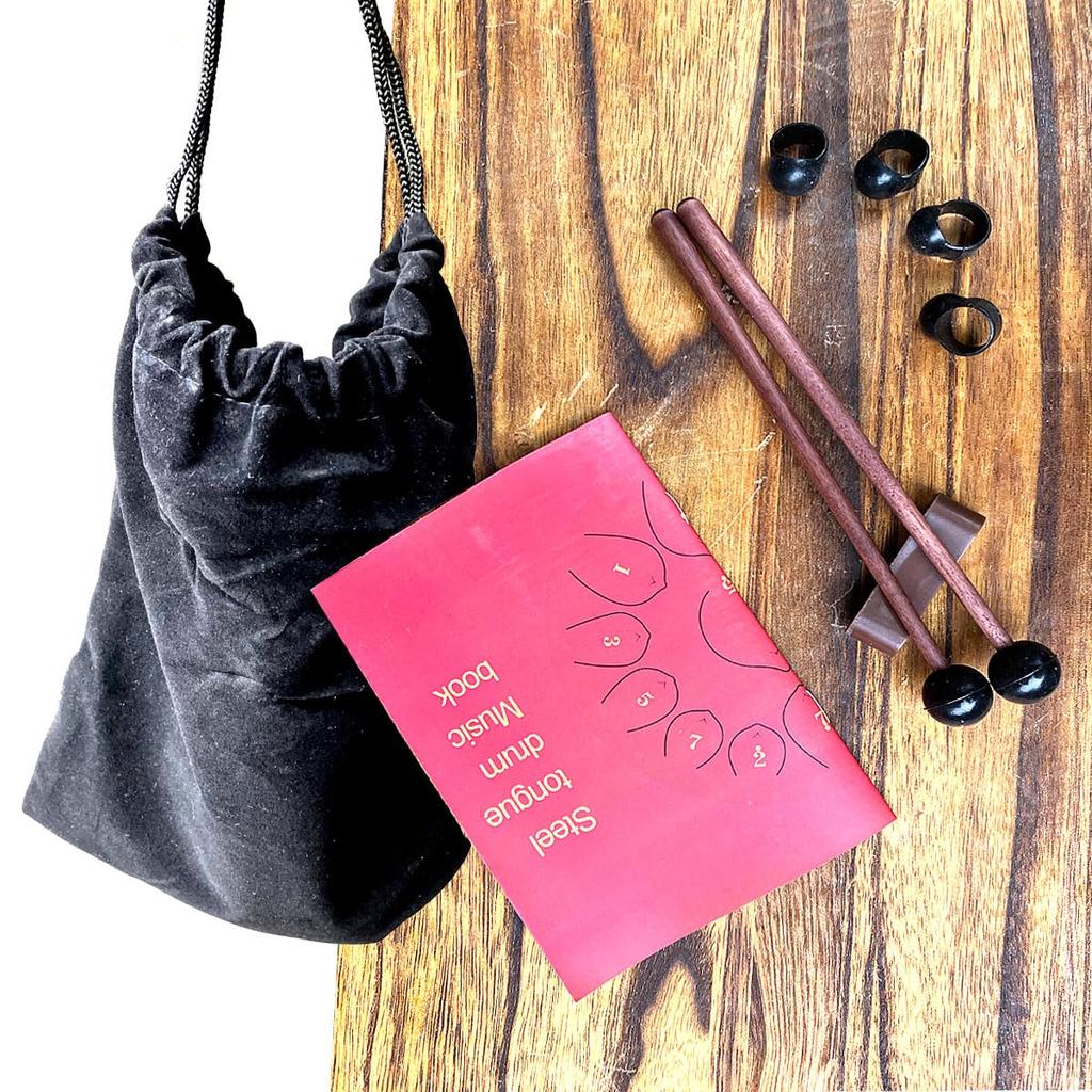 Yaonkaku Tongue Slit Drum with Storage Musical Sheet Music Included Drum, 11-Note, 6-inch Bag, Instrument, Percussion, Yoga, Meditation, Zen, Prayer,