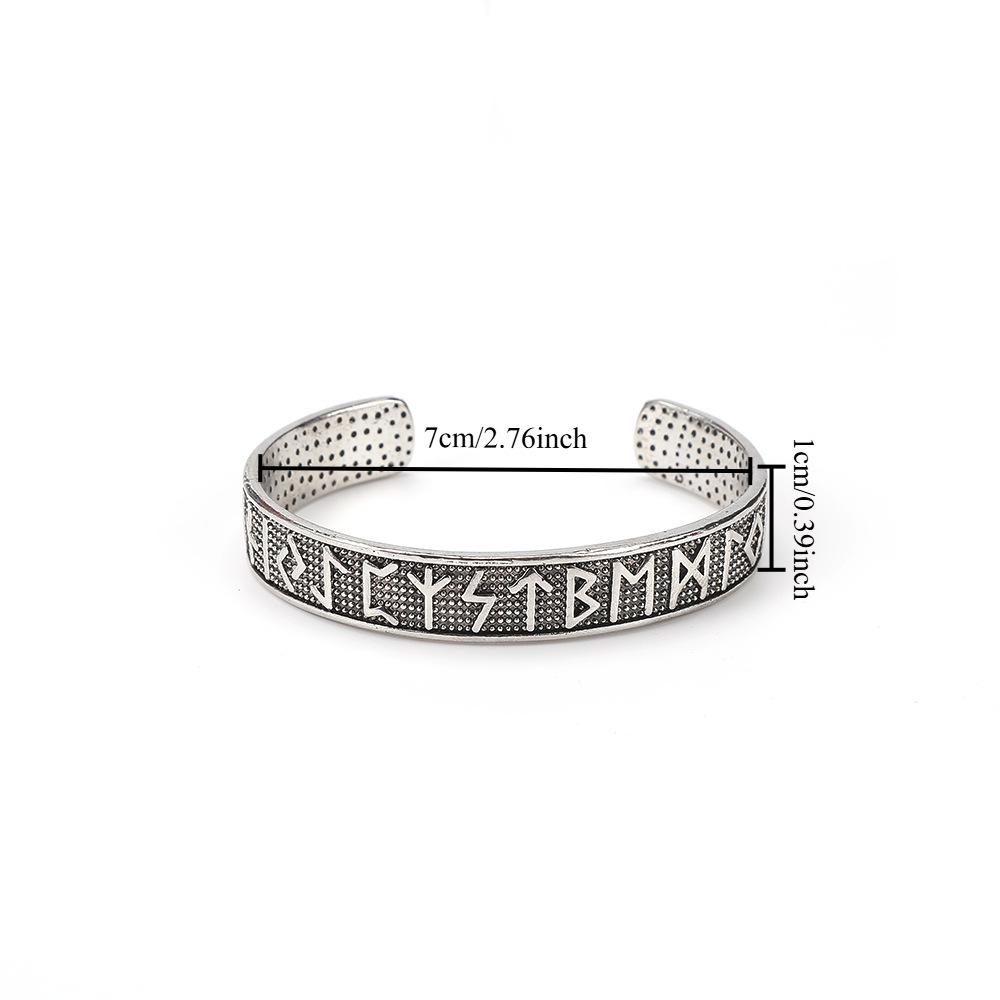 Retro Viking Rune Bracelet For Men Gothic Mythology Style Jewelry