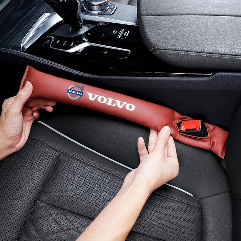 2Pcs Car Seat Gap Filling Strip Leather Soft Leak Proof For Volvo V60 V40 XC90 S60 C30 V50 V70 S90 AWD Car Interior Accessories