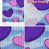 2D FLAT PRINTING 2pcs Curtains (Without Rod) Valentine's Day Colorful Hearts Chic Curtains&Drapes Fabric Curtains Holiday