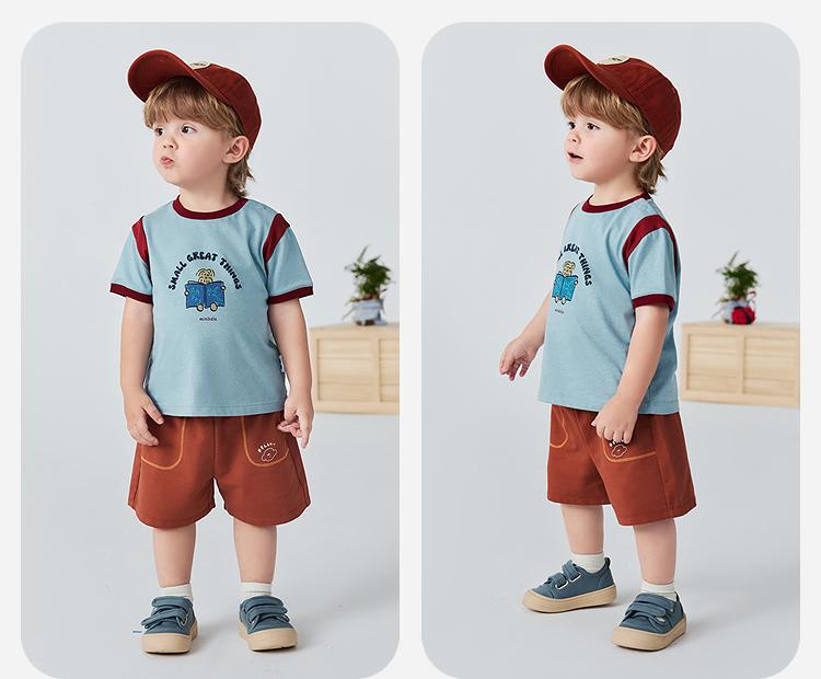 Mini Balabala Baby Knee Shorts 2026 Summer New Product Moisture absorbing Quick drying Loose Pants