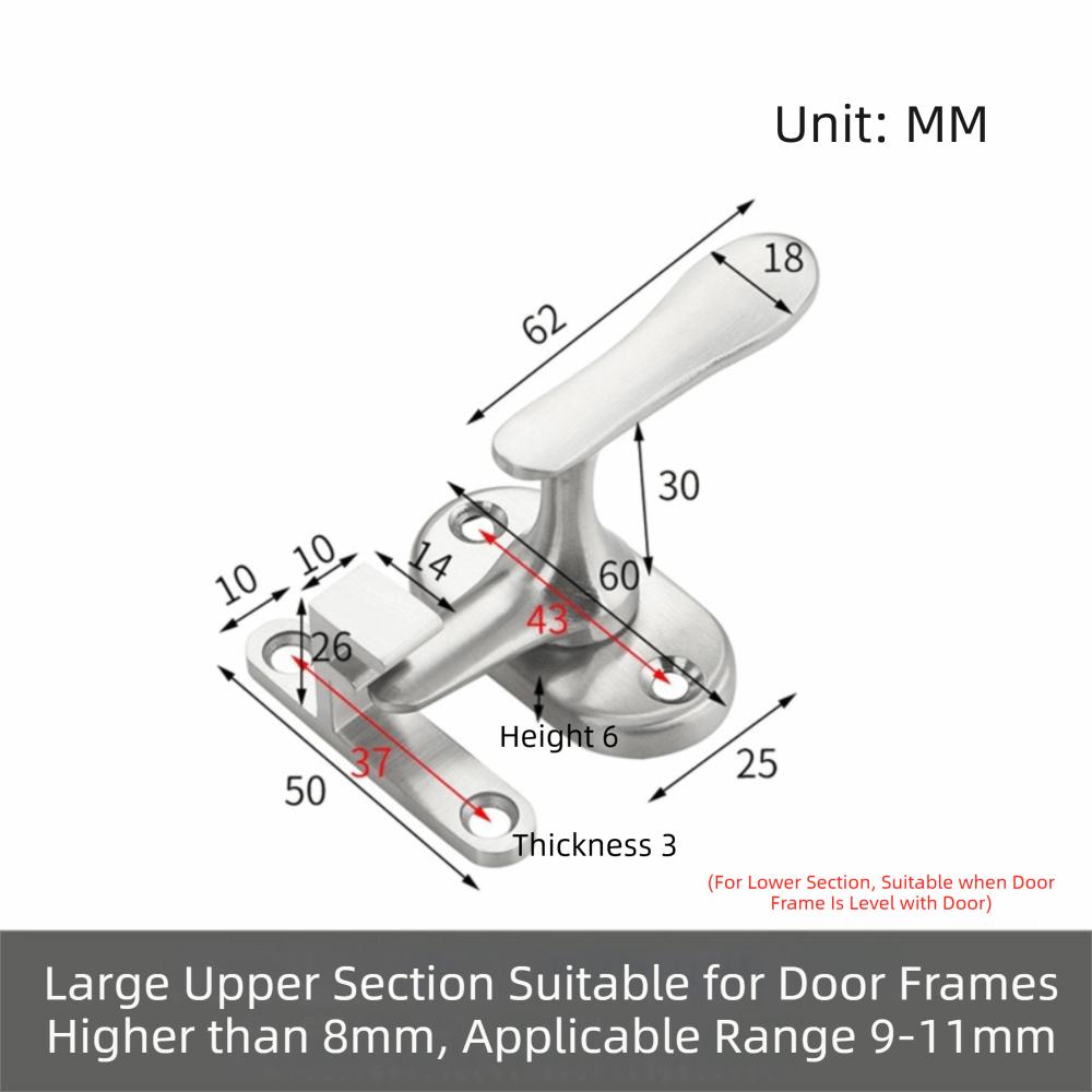 

Stainless Steel Door Sash Lock Hardware Window Handle Security Security Bolt Latch Furniture Anti-theft Window Latch Handle серебряный
