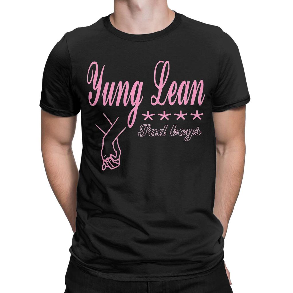 Printed Yung Lean Sad Boys Hands Pink  T Shirt for Men Women  Pure Cotton T-shirts Short Sleeve Tops
