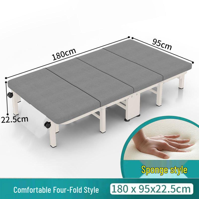 Portable Folding Bed & Mat for Office Lunch Breaks - Convertible, Single-Use, Sit or Lie Down Option