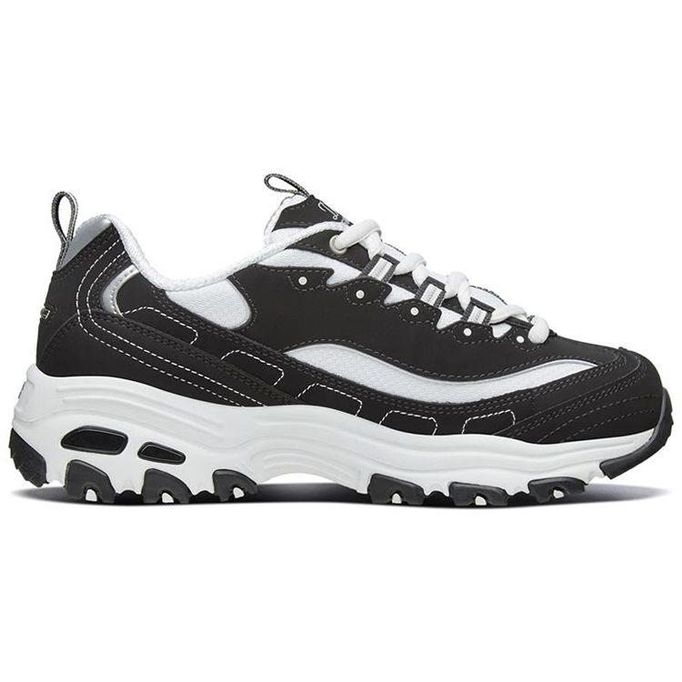 Skechers DLites 1.0 Pantofi Panda Retro Versatili Talpă Groasă Casual Ușori Înălțime Mărită Ghete Joase Pantofi Tip „Dad” Adidași Dama 66666179-BKW