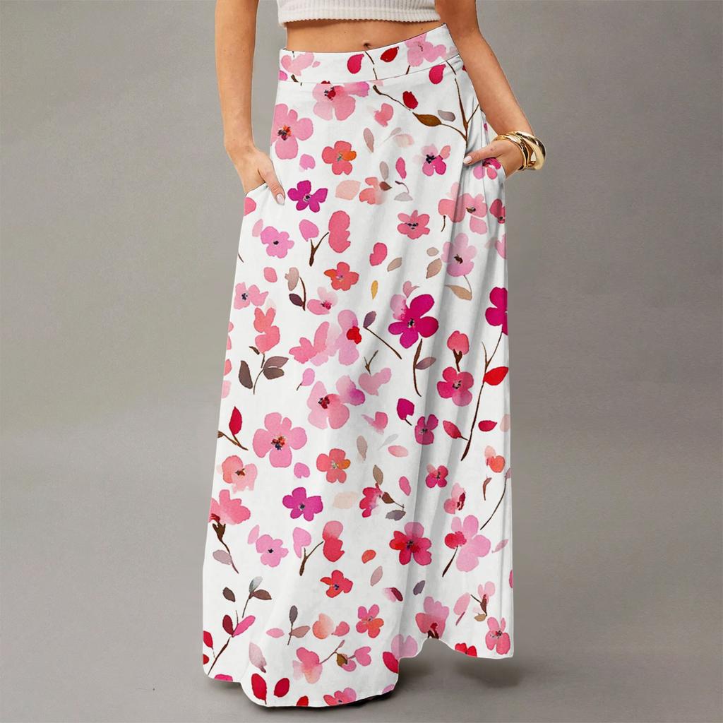 Women's Flowing Maxi Dress Regular Casual Summer Floral Print Bohemian  Skirt