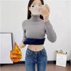 Women's Winter Thickened Velvet Sweater - High Collar Slim Fit Knit Pullover