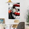 Lips Wall Decor Tapestry Art For Pet Memorial Birthdaywedding Party Backdrop Family Gift