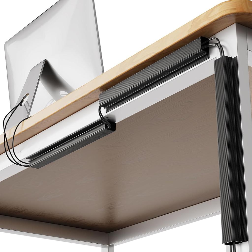 1pc 40cm/15.74in Self-Adhesive Cord Cable Organizer Table Wire Trough Cord Cover Channel Cabled Raceway