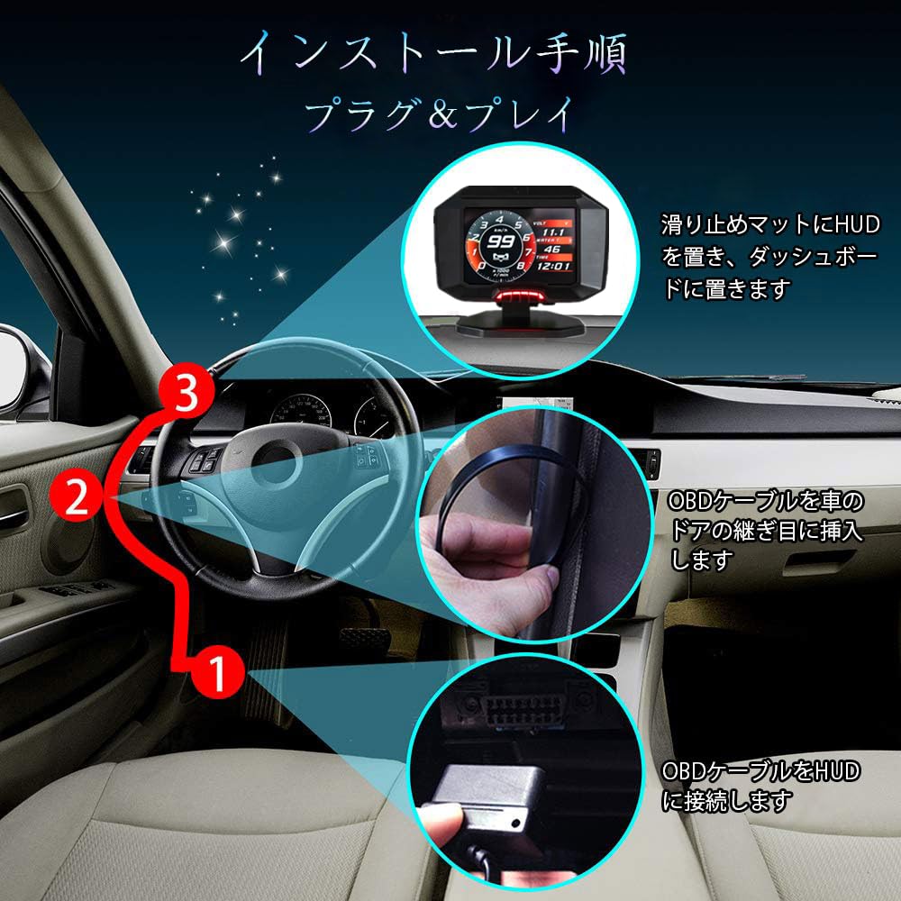 OBD2 Meter, Magician F936, Magician OBD, English Version, Car HUD, Head Up Display, Multi-functional