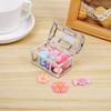 6PCS Plastic Transparent Box Crystal Gem Candy Box Storage Organizer Chest Box Treasure Jewelry