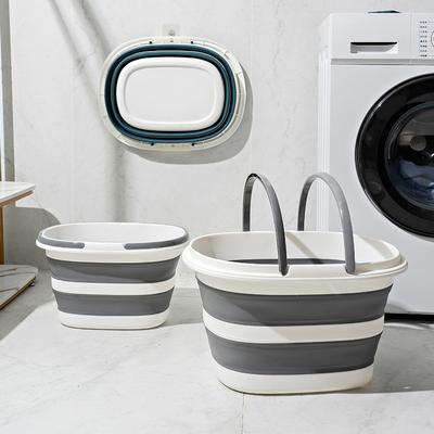 Home Foldable Laundry Bucket, Mop Bucket, Square Double Handheld Dormitory, Portable Storage, Multi Purpose Dirty Clothes Basket