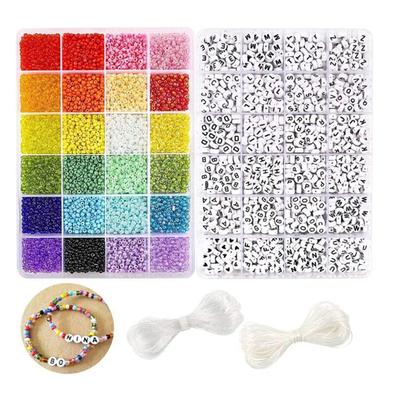 Assorted Beads For Crafts  Beads for Bracelets Colored Small Glass Beads for Bracelets Jewelry Making Crafts