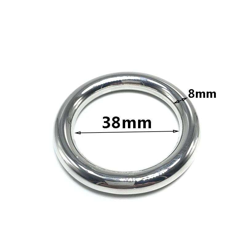 6 Sizes Stainless Steel Male Penis Ring Ball Scrotum Stretcher Ejaculation Delay Metal Cock Rings BDSM Sex Toys For Men Cockring