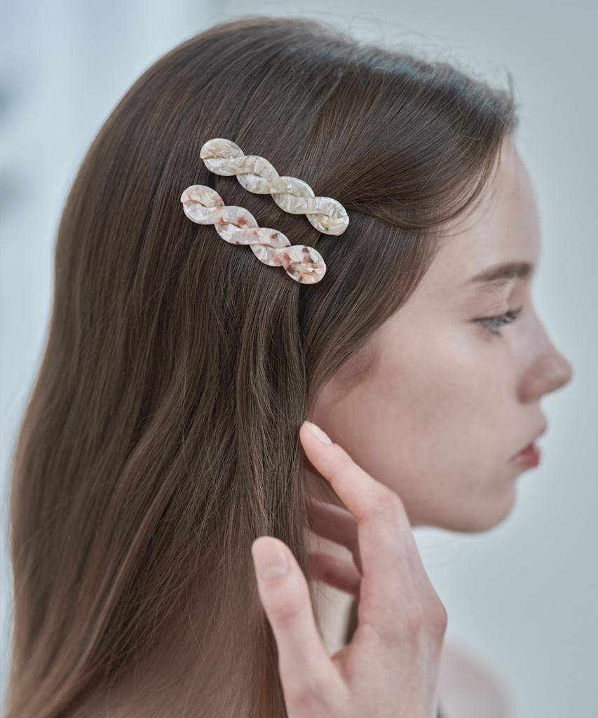 Ellejewelry Twist Marble Hairpin Elhp024