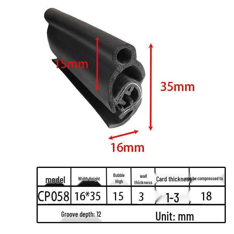 Customizable EPDM U-Shaped Rubber Sealing Strip for Electrical Cabinets and Car Doors