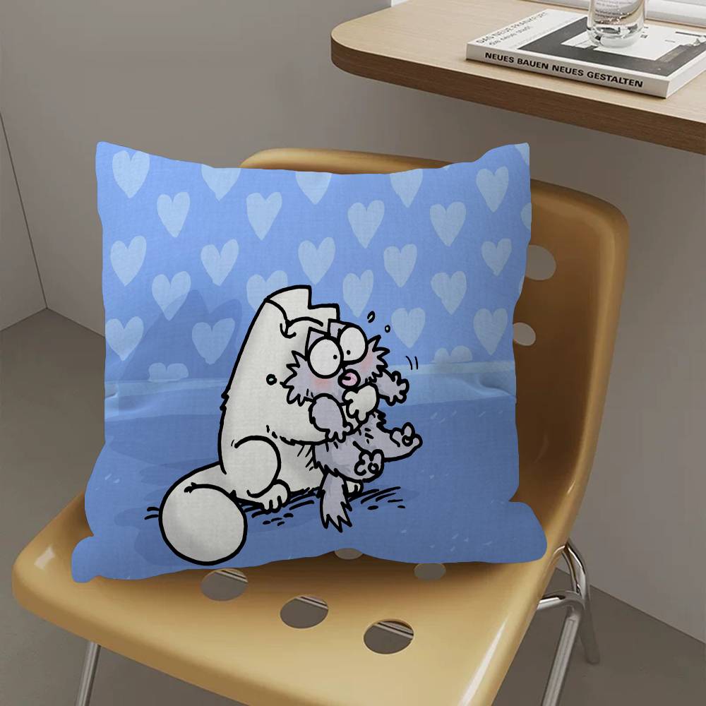 Poszewka na poduszkę S-Simons C-Cat Poszewka na poduszkę Kreskówka Prezent Dekoracja Sypialnia Dom Sofa Krzesło Siedzenie Poszewka