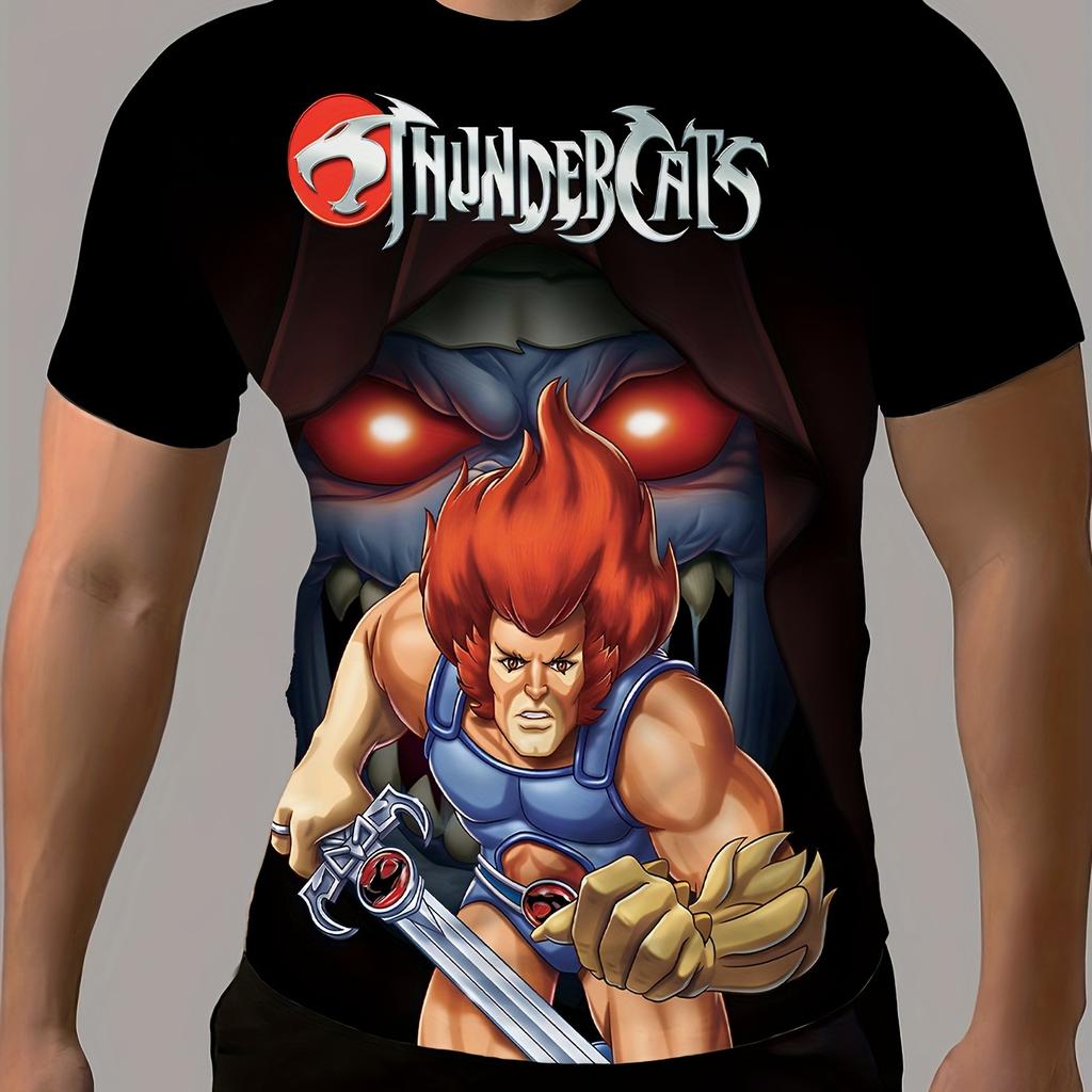 2026 Anime Thundercats 3d Classic Tshirt Graphic Print Short Sleeve Tee Vintage 80s Classic Cartoon Retro Anime Casual Tops