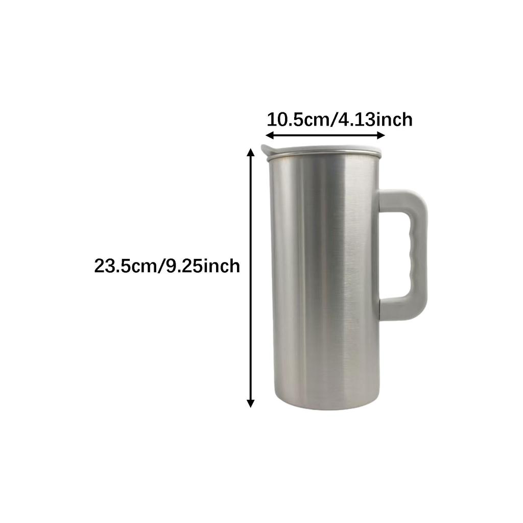 1.5L Stainless Steel Pitcher Heat Resistant Multifunctional Portable Ice Tea Kettle Wide Mount for Office Cafe Kitchen Bar Home