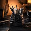 Black Gothic Ribcage Pen Holder for Desk Organization Decor