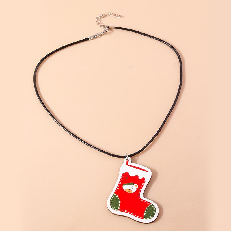 

Christmas Gingerbread Man and Tree Clavicle Chain Necklace