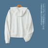 Air Layer Sweatshirt Spring & Fall New Arrival Foreign Trade Women's Clothing Fashion Casual Hooded Pullover Long Sleeves Pure Color Elastic 28758