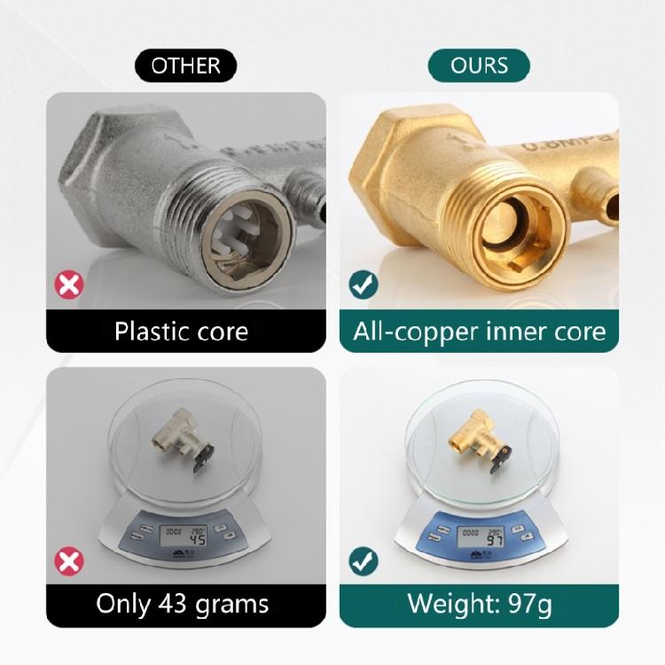 Brass Pressure Reducing Relief Valves Electric Water Heater Safety Valves for Water Heaters Systems Replacement Part