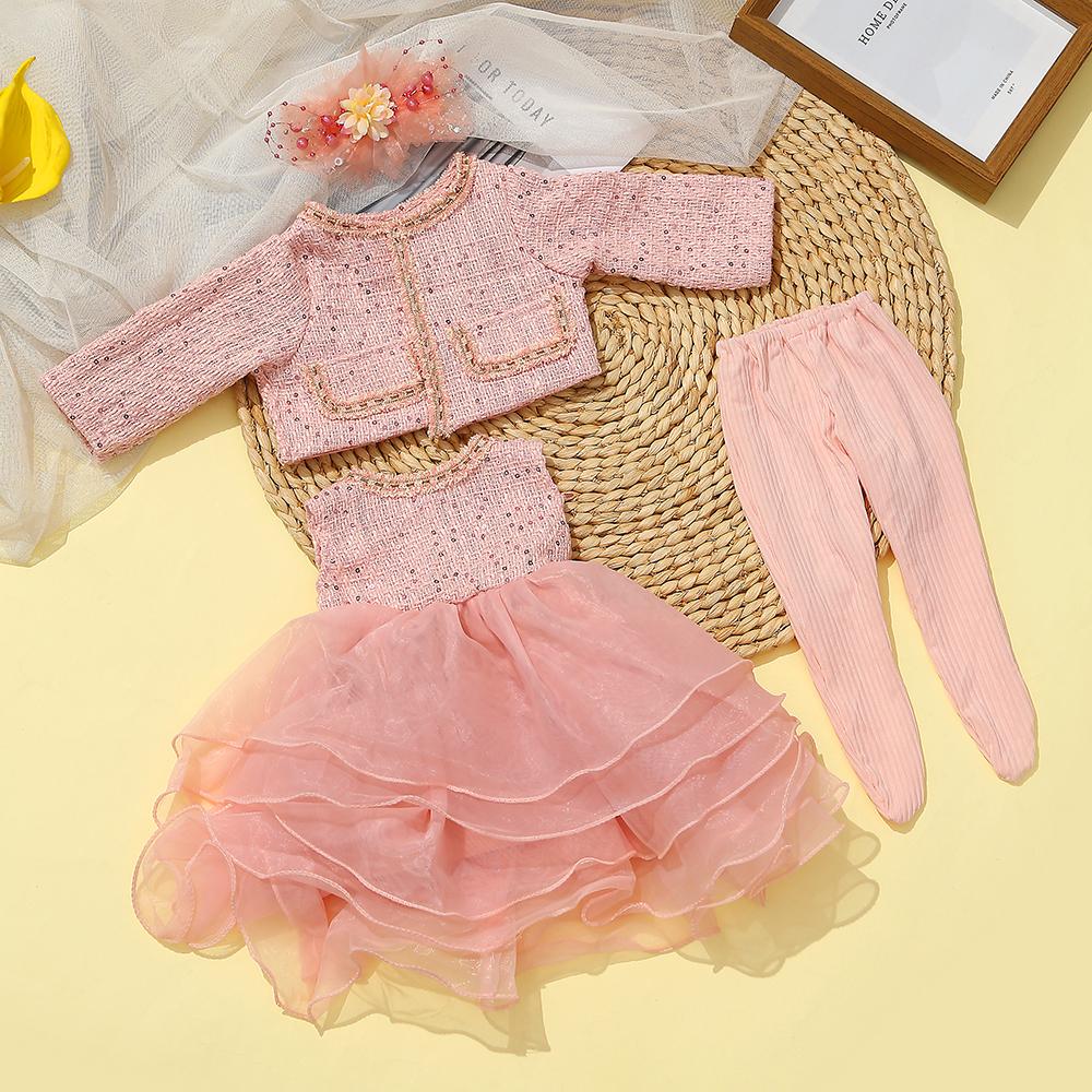 Doll Clothes for 55cm 21.65inch Reborn Doll Clothes Accessories Elegant Fashion Dress Set Reborn Baby Dolls Clothing Accessories