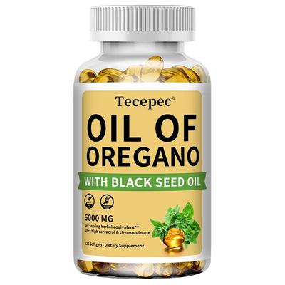 Oil of Oregano, Black Seed Oil 120 Softgels Dietary Supplement