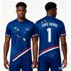 Camisa de Futebol Masculina com Bandeira de Cabo Verde Impressa em 3D, Secagem Rápida, Poliéster Respirável de Manga Curta para Fãs e Treino Esportivo