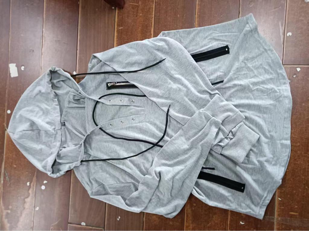 2024 Men's Solid Color Lace-Up Zipper Pocket Hoodie - Spring/Autumn Sports Streetwear