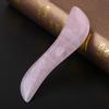 1pc Natural Rose Quartz Crystal Massage Wands Stone Face Massaging Tool Smooth 115mm 4.5in