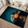"Retro Vinyl Record Style Carpet with Fiery Center and Dark Accents" Suitable for use as an anti-slip for living room bedroom sofas