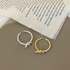 Design Sense Knotted Metal Opening Ring Female Simple Niche Personality Light Luxury Elegant Fashion Versatile Ring Ring