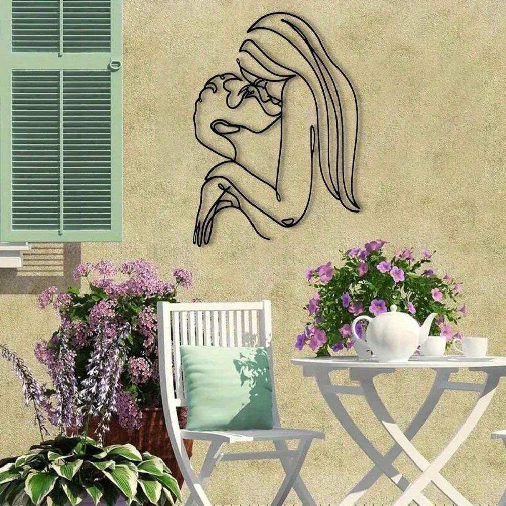Wrought Iron Metal Wall Decor for Home Garden Christmas Easter Holiday Gift