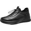 Men's Autumn Cowhide Comfortable Dad Shoes Business Casual Sports Leather Shoes 5320 Black Size 42