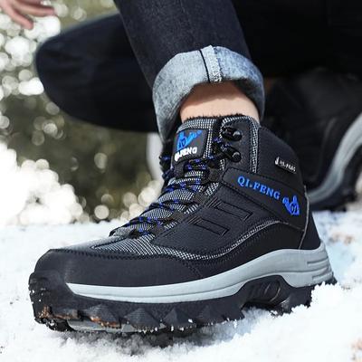 Marke Herren Winter Schneestiefel Wasserdichte Leder Sneaker Plüsch Warm Hoher Schaft Herrenstiefel Outdoor Herren Wanderschuh Schuhgröße 39-47
