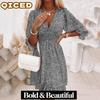 Women's Fashion Summer Spring V-Neck Short Sleeve Casual Dresses
