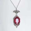 Bat Pendant Gothic Necklace With Alloy Chain Detail and Ornate Oval Statement Design for Daily Styling and Themed Gatherings