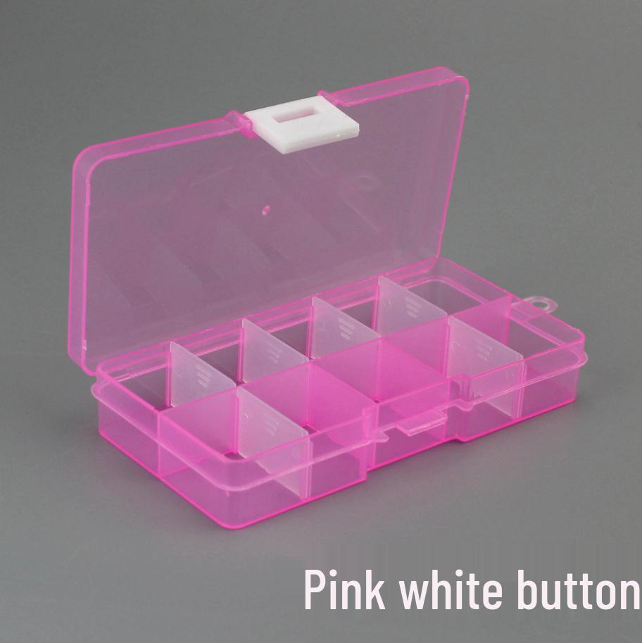 Transparent 10-Compartment Removable Jewelry and Makeup Organizer Box