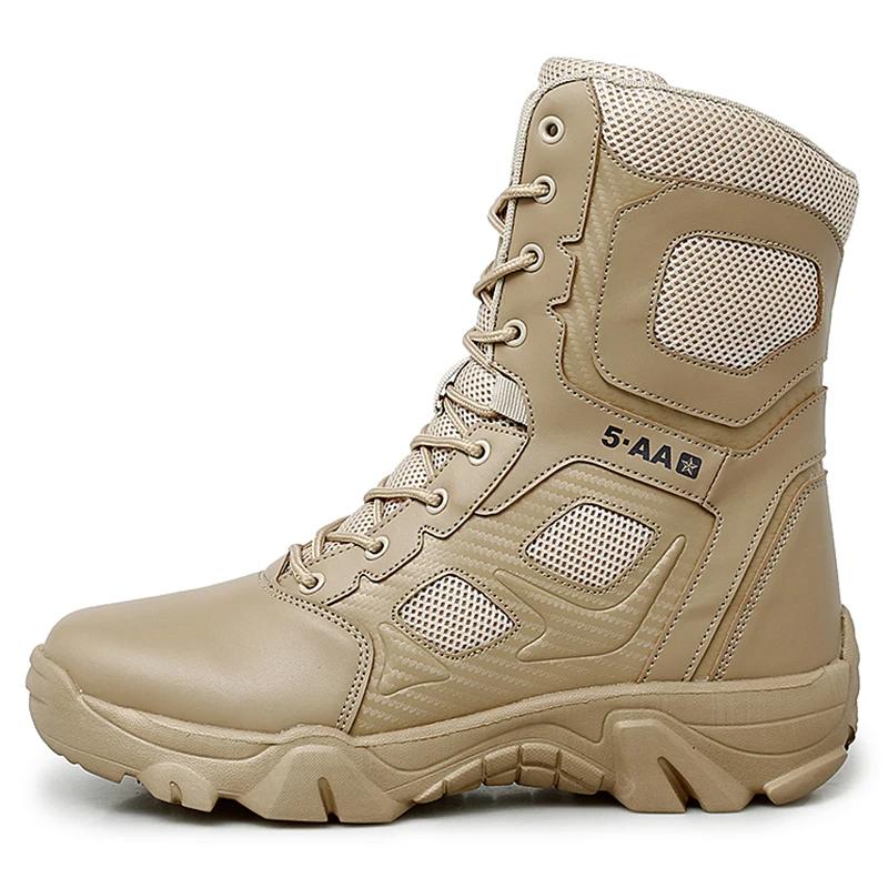 Men Shoes  Winter Men Combat Tactical Boots Ankle Work Safety Shoes Special Force Army Boots Male Waterproof Motorcycle Shoe