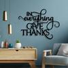 Vintage Give Thanks Metal Wall Art Iron Sign Home Decor Living Room