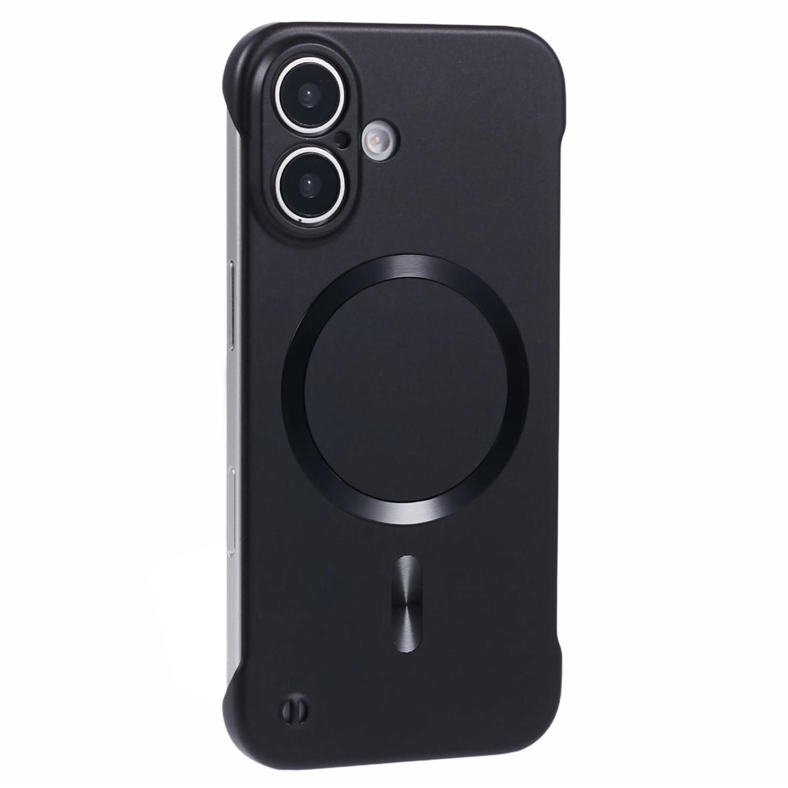 

Чехол для iPhone 16, совместимый с чехлом MagSafe Hard PC Frameless Phone Cover Black