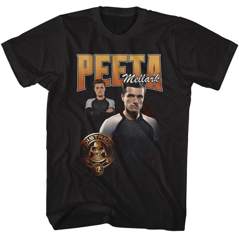 Hunger Games - Peeta Duo Photo - American Classics - Solid Black  Short Sle 120