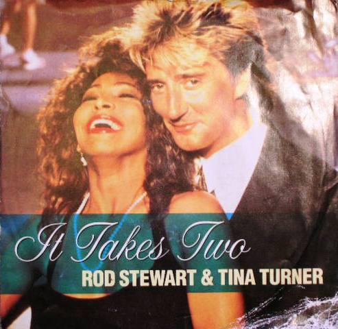 

7inch Record ROD STEWART & TINA TURNER - It Takes Two ROD1 Warner Bros. Re 1990 UK Rock Used