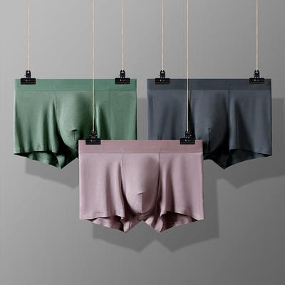 60 Lenzing Modal Pánské spodní prádlo Jednobarevné Bezešvé Prodyšné Antibakteriální Chlapecké boxerky Zhongshan Xiaolan