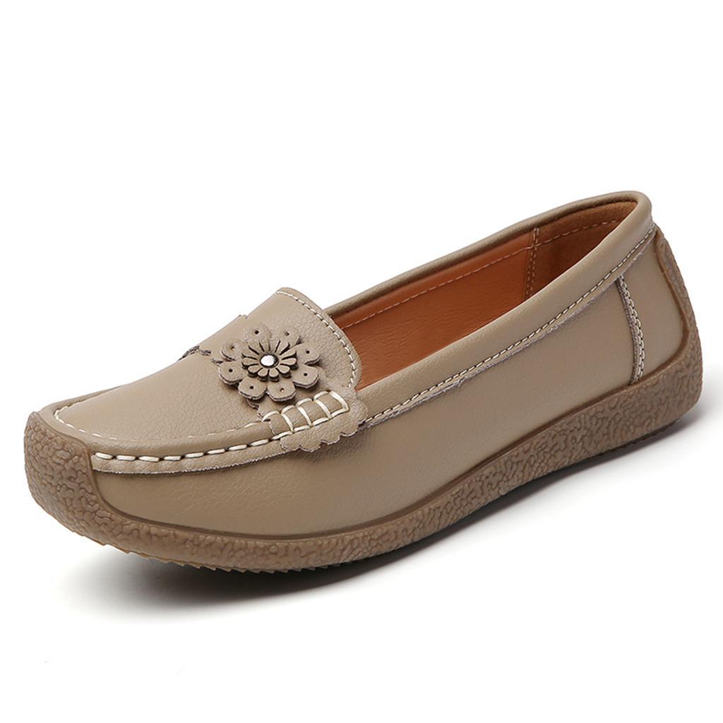 Damskie Mokasyny Ortopedyczne Buty Ortopedyczne Skórzane Mokasyny Buty Eleganckie Damskie Lekkie Płaskie Wygodne Codzienne - Buty do Chodzenia Z Kwiatkiem