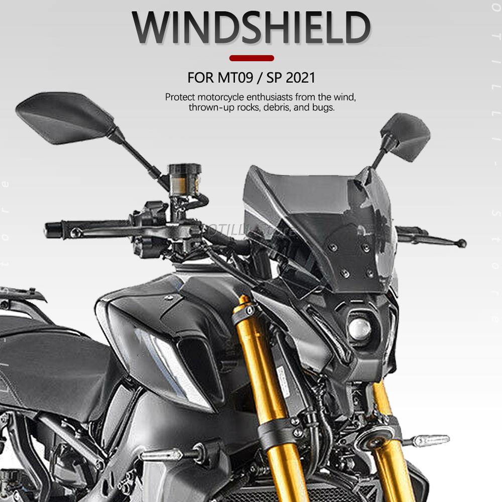 New Motorcycle Parts Windshield Windscreen Wind Shield Deflectore For YAMAHA MT-09 MT 09 MT09 SP 2021 2022 2023