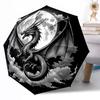 Moonlit Dragon Flight Outdoor Automatic Umbrella Sturdy 8 Rib Durable Plastic Iron Outdoor Daily Use Outdoor Accessory Perfect Gift Friends