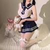 Fun Inside J Wind Soft Sister College Wind Short Skirt Pure Student Clothing Sailor Secretary Uniform Temptation Short Skirt Set